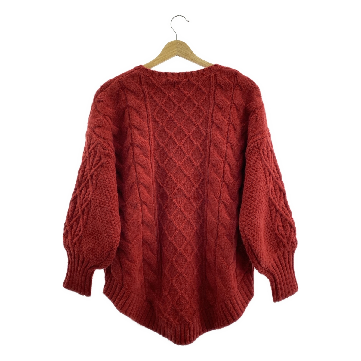 Re:poris / レポリス ウール オーバーシルエット ケーブル アラン ニット セーター