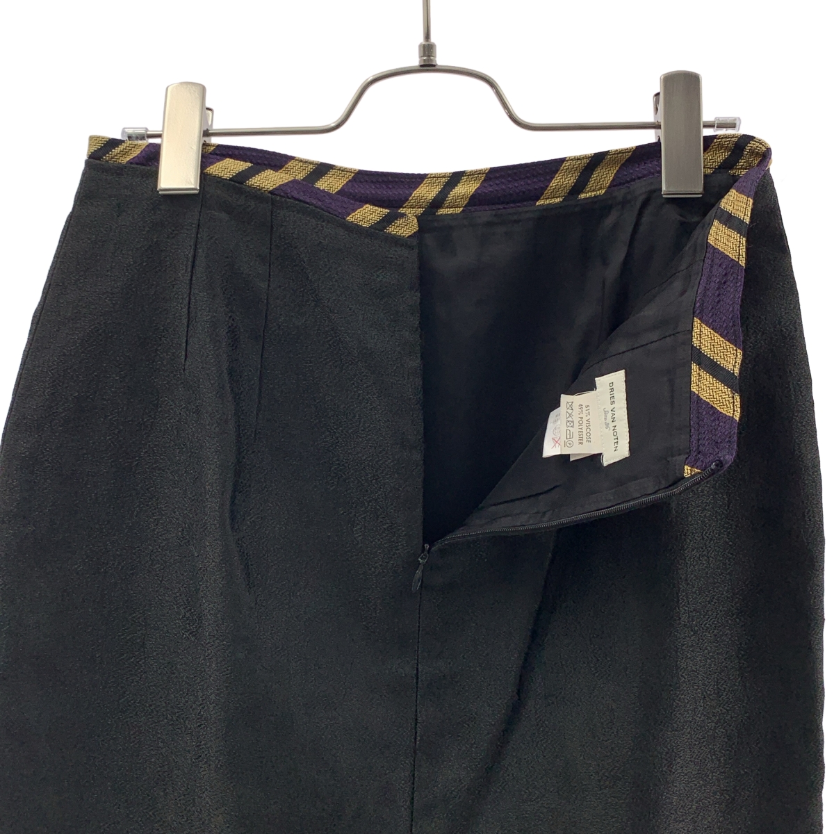 DRIES VAN NOTEN / ドリスヴァンノッテン ジャガード スリット スカート