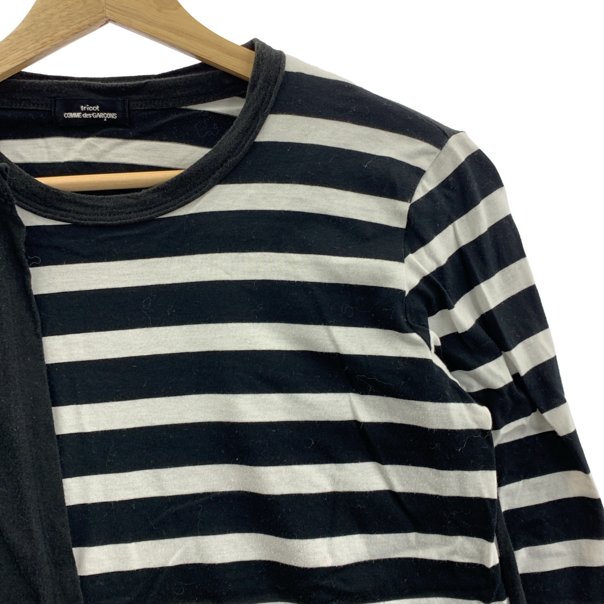 tricot COMME des GARCONS / トリココムデギャルソン コットン ボーダー レイヤード Tシャツ
