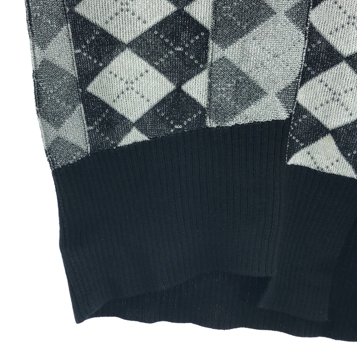 MM6 Maison Margiela / エムエムシックスメゾンマルジェラ Namacheko no sleeve slash marble vest レーヨン コットン混 マーブル ニットベスト