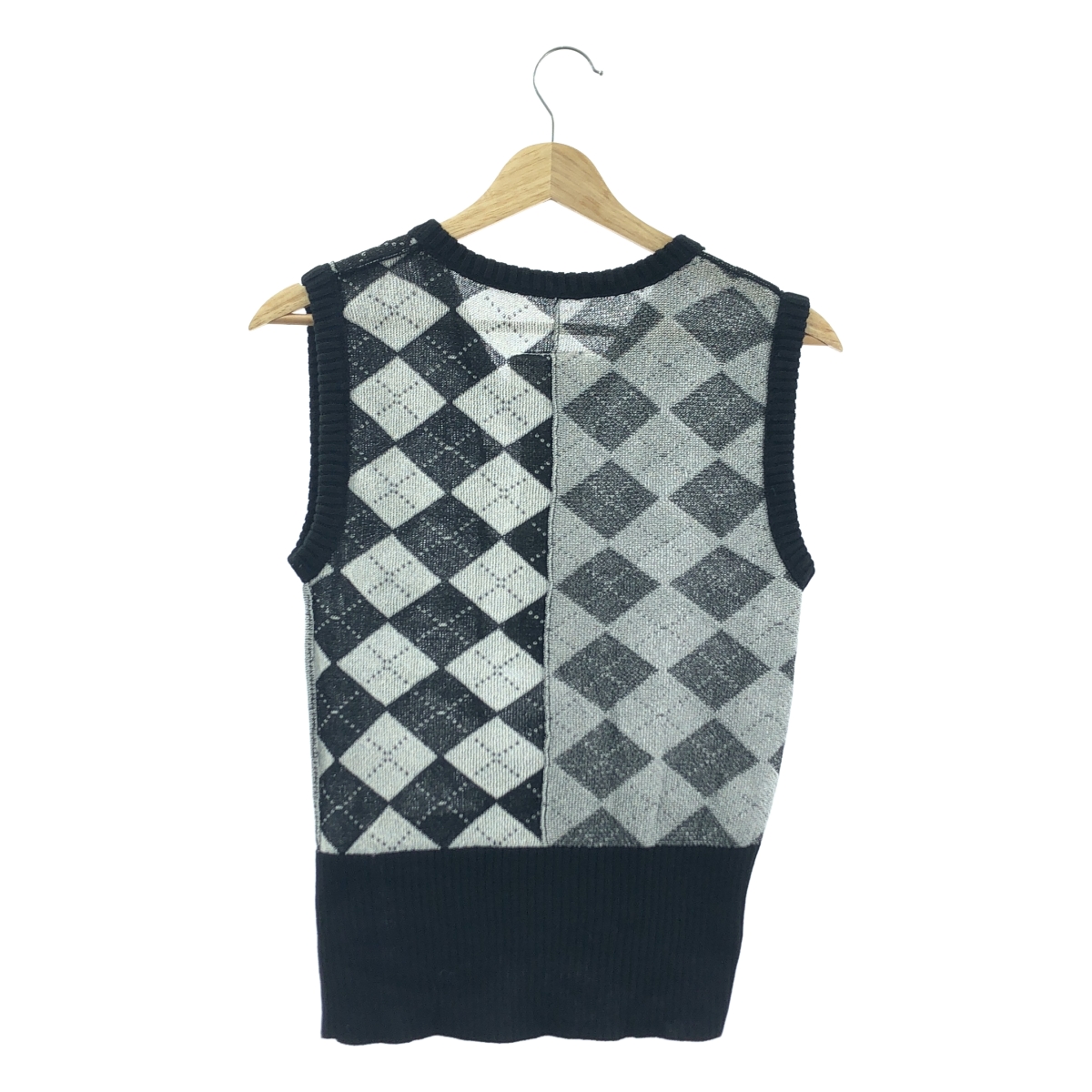 MM6 Maison Margiela / エムエムシックスメゾンマルジェラ Namacheko no sleeve slash marble vest レーヨン コットン混 マーブル ニットベスト