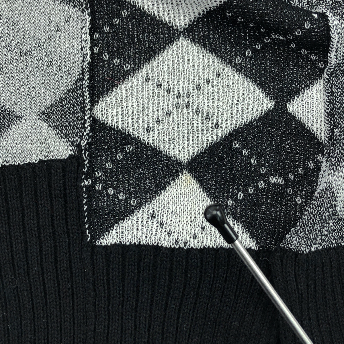 MM6 Maison Margiela / エムエムシックスメゾンマルジェラ Namacheko no sleeve slash marble vest レーヨン コットン混 マーブル ニットベスト