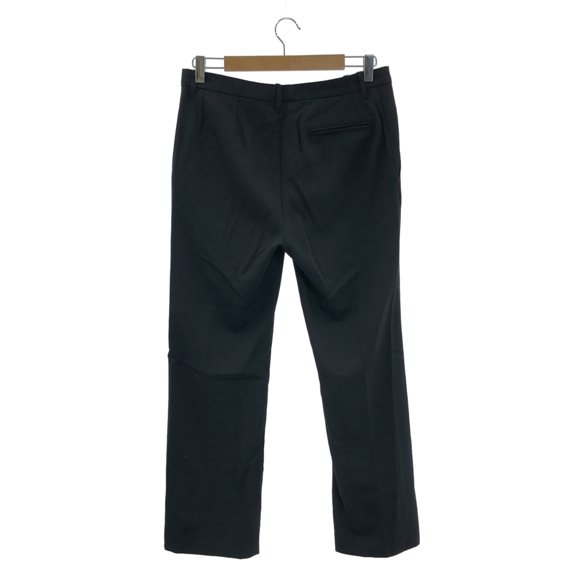 ANN DEMEULEMEESTER / アンドゥムルメステール オリゾンティタグ ウール ナイロン ストレート スラックス