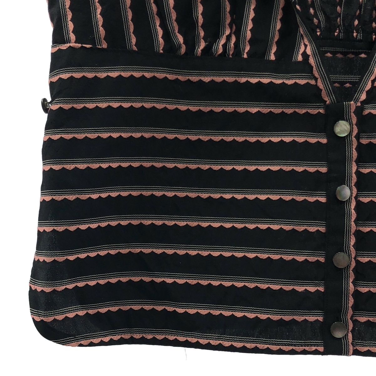 mina perhonen / ミナペルホネン frill 刺しゅう ノースリーブ ブラウス