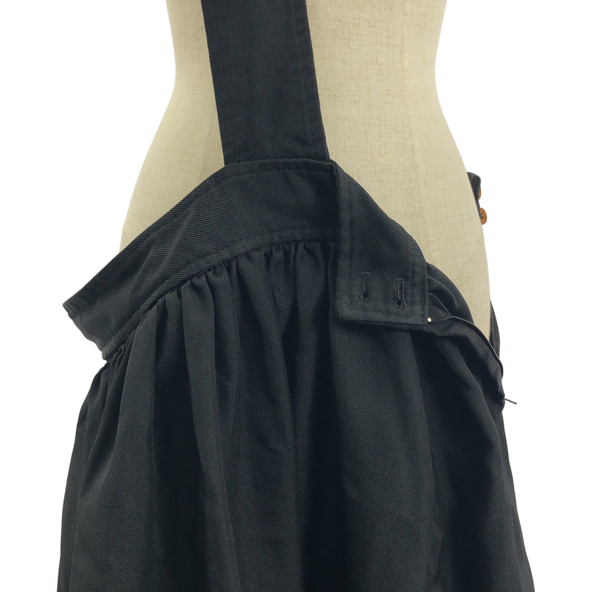 BLACK COMME des GARCONS / ブラックコムデギャルソン 染め加工 サイドジップ ジャンパースカート