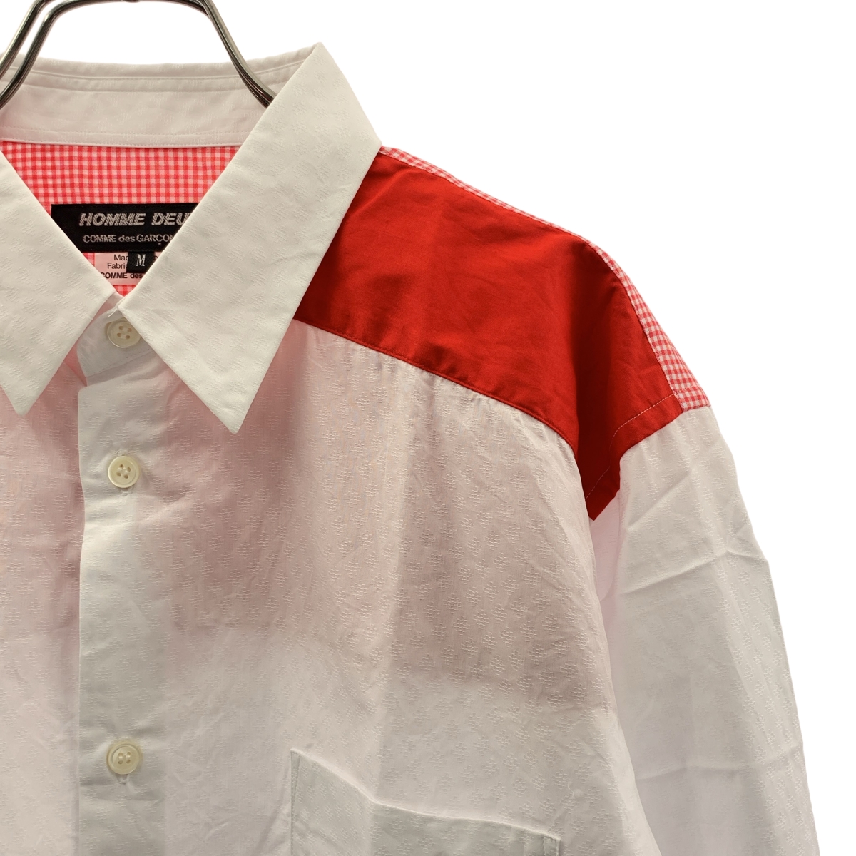 COMME des GARCONS HOMME DEUX / コムデギャルソンオムドゥ 製品加工 コットン 切替 シャツ