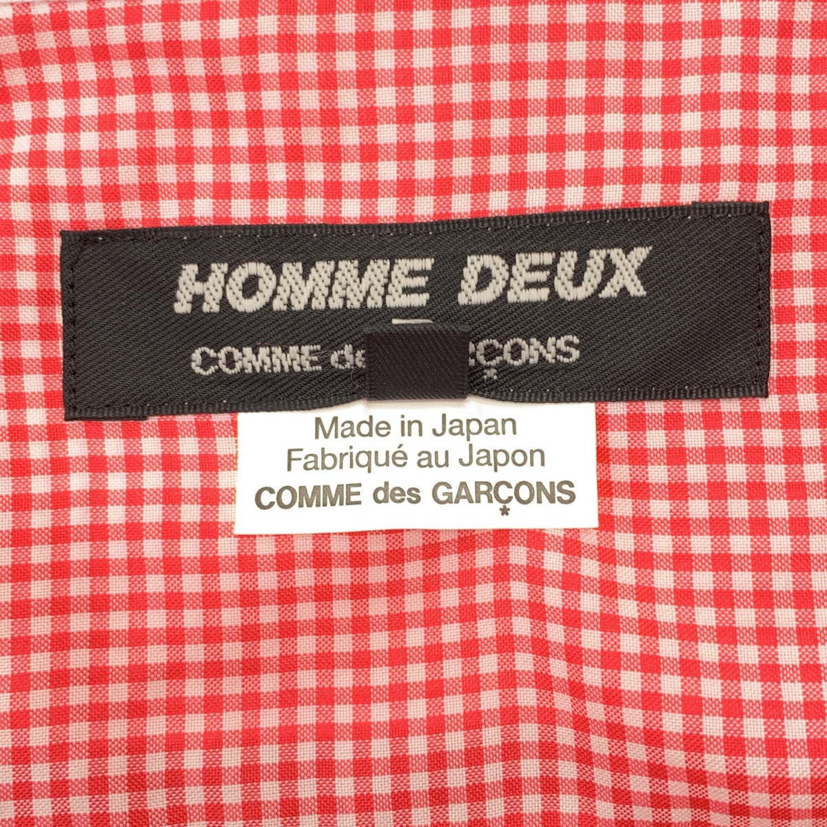 COMME des GARCONS HOMME DEUX / コムデギャルソンオムドゥ 製品加工 コットン 切替 シャツ