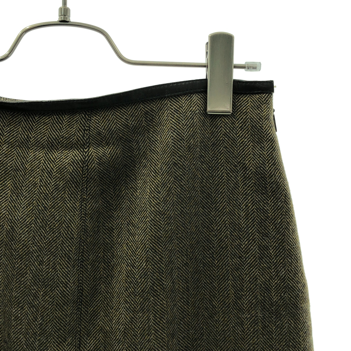 GUCCI / グッチ ウール ヘリンボーン スリット スカート