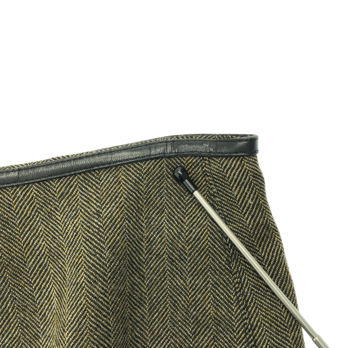 GUCCI / グッチ ウール ヘリンボーン スリット スカート