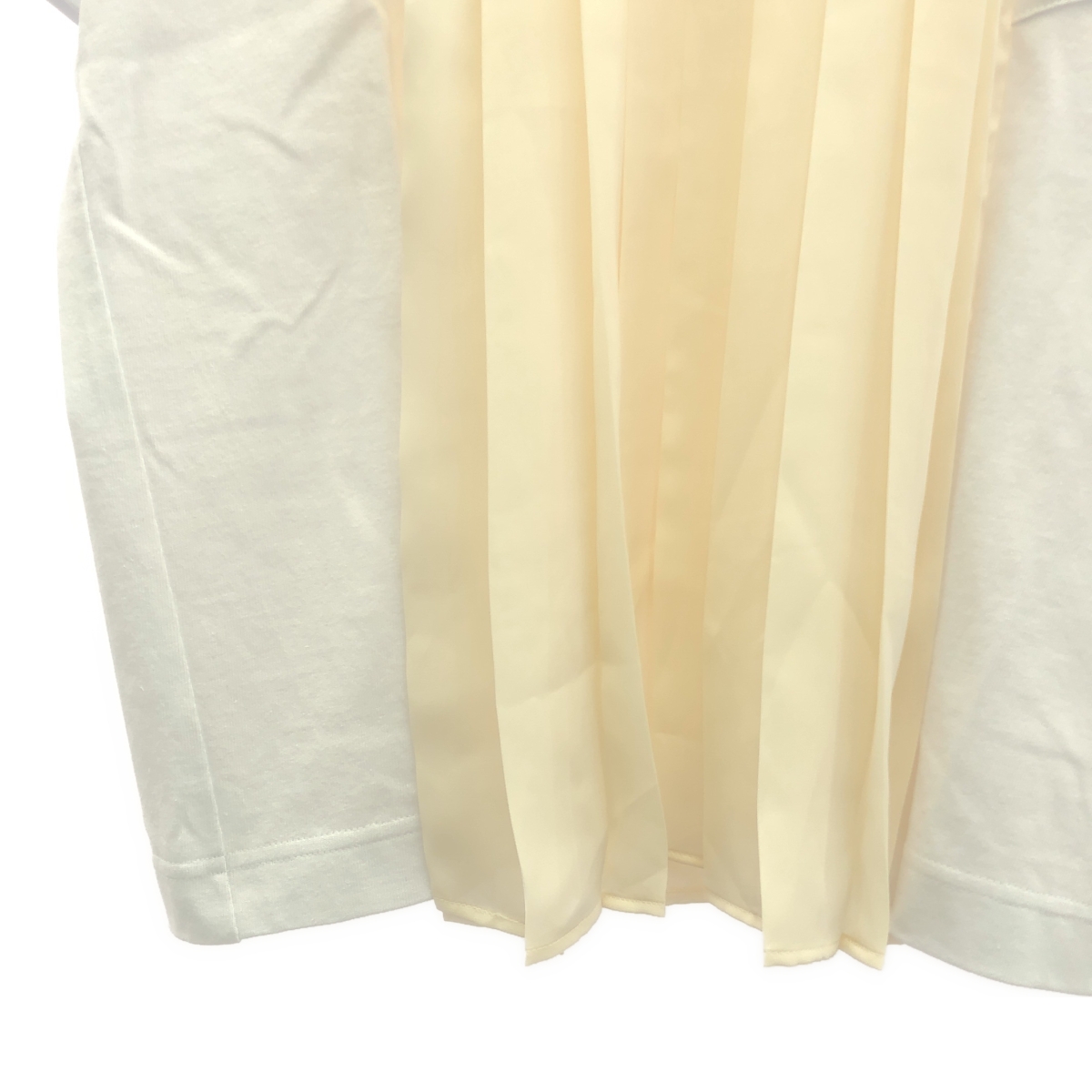 sacai / サカイ Cotton Jersey x Satin T-Shirt プリーツ トップス