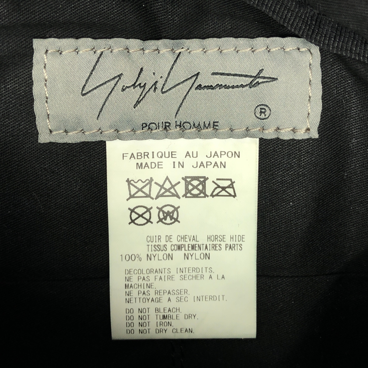 YOHJI YAMAMOTO POUR HOMME / ヨウジヤマモトプールオム SCRATCHED HORSE LEATHER SHOULDER BAG ホースレザー ショルダーバッグ