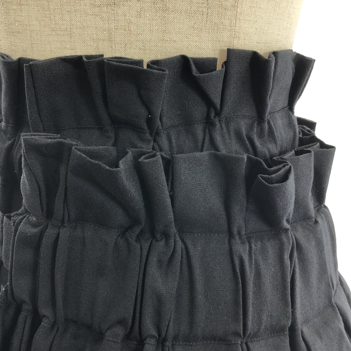 noir kei ninomiya / ノワールケイニノミヤ ウール ギャザー レイヤード スカート