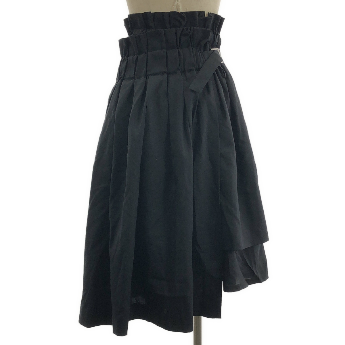 noir kei ninomiya / ノワールケイニノミヤ ウール ギャザー レイヤード スカート