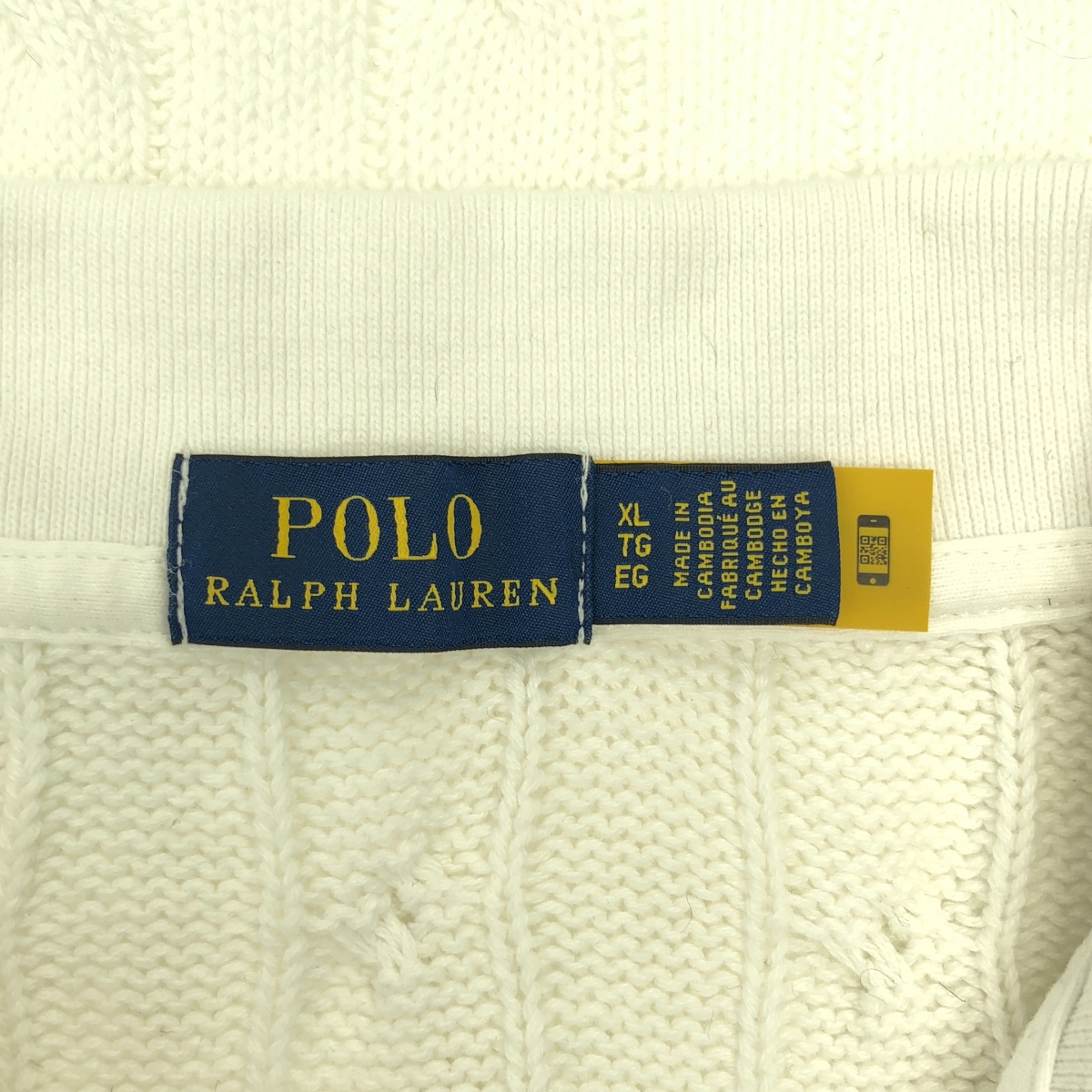 POLO RALPH LAUREN / ポロラルフローレン コットン ケーブル ニット ポロシャツ