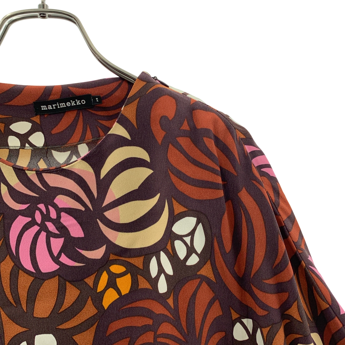 marimekko / マリメッコ Alice Torstai アリストルスタイ 総柄 7分袖 プルオーバーブラウス