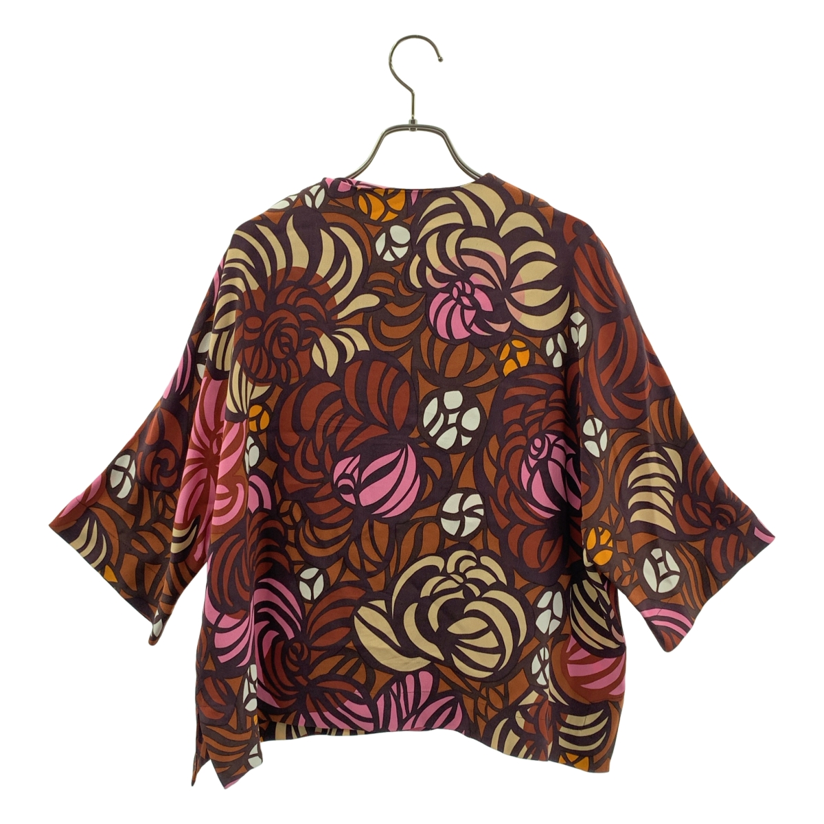 marimekko / マリメッコ Alice Torstai アリストルスタイ 総柄 7分袖 プルオーバーブラウス