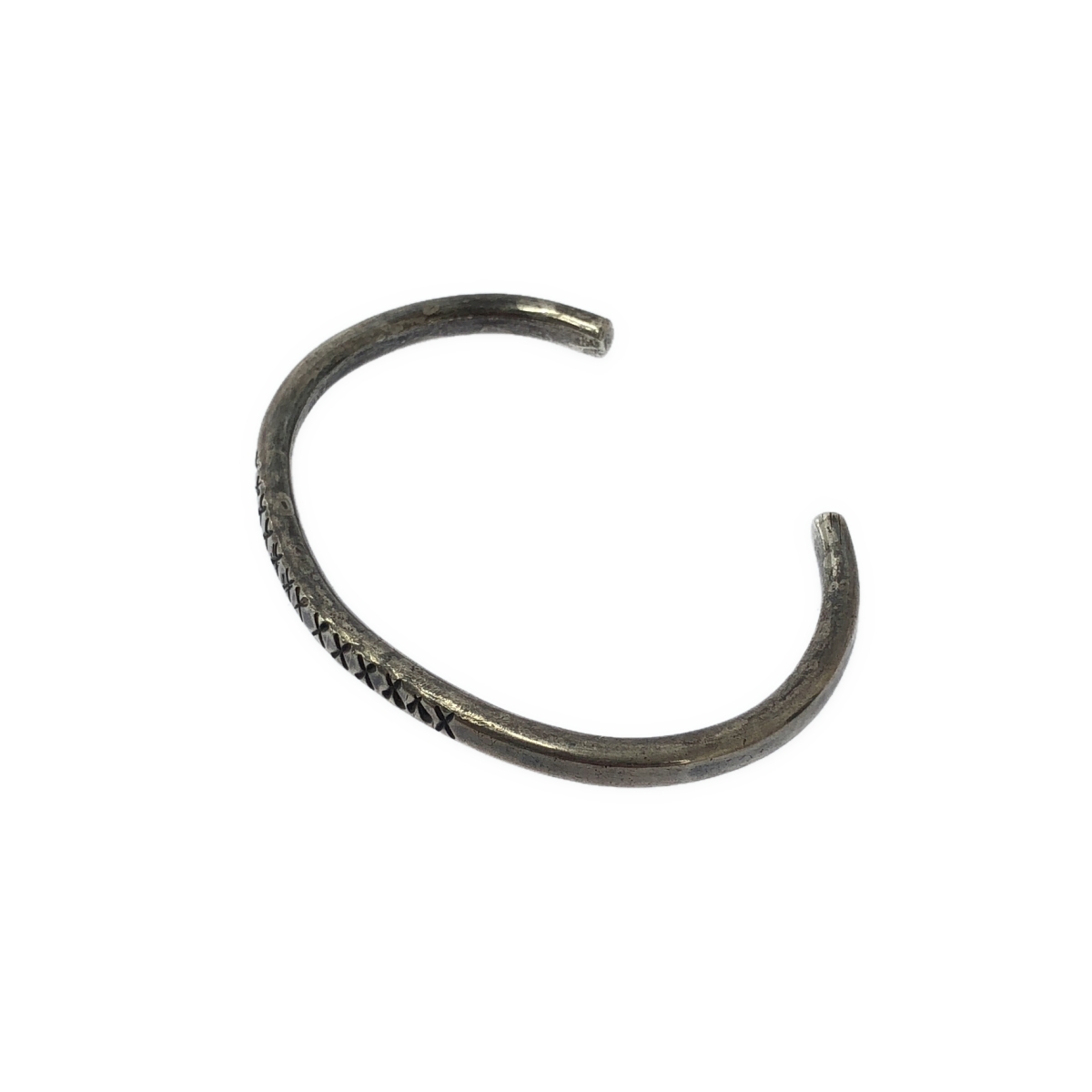 Indian Jewelry / インディアンジュエリー スタンプワーク ナロー バングル 刻印無し