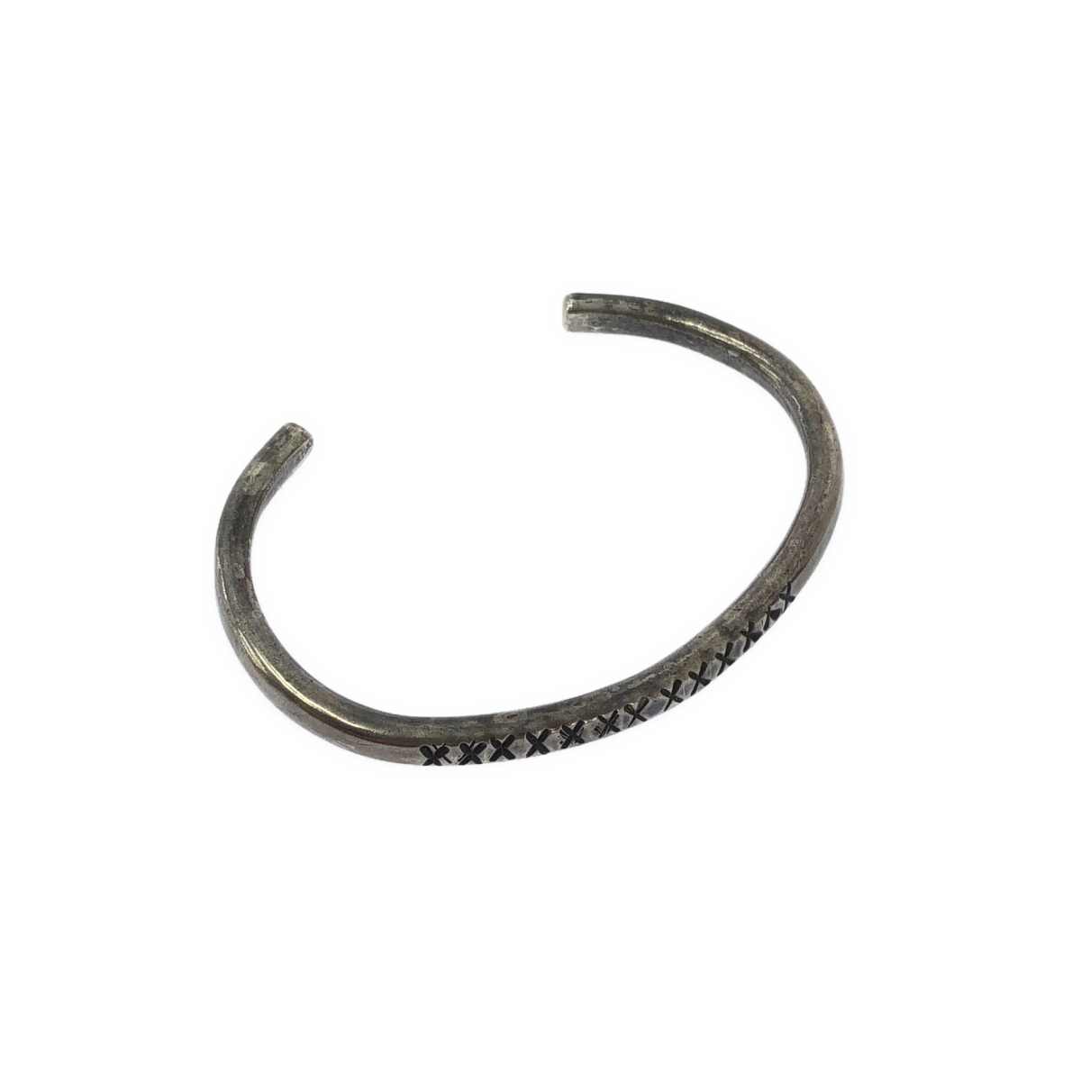 Indian Jewelry / インディアンジュエリー スタンプワーク ナロー バングル 刻印無し