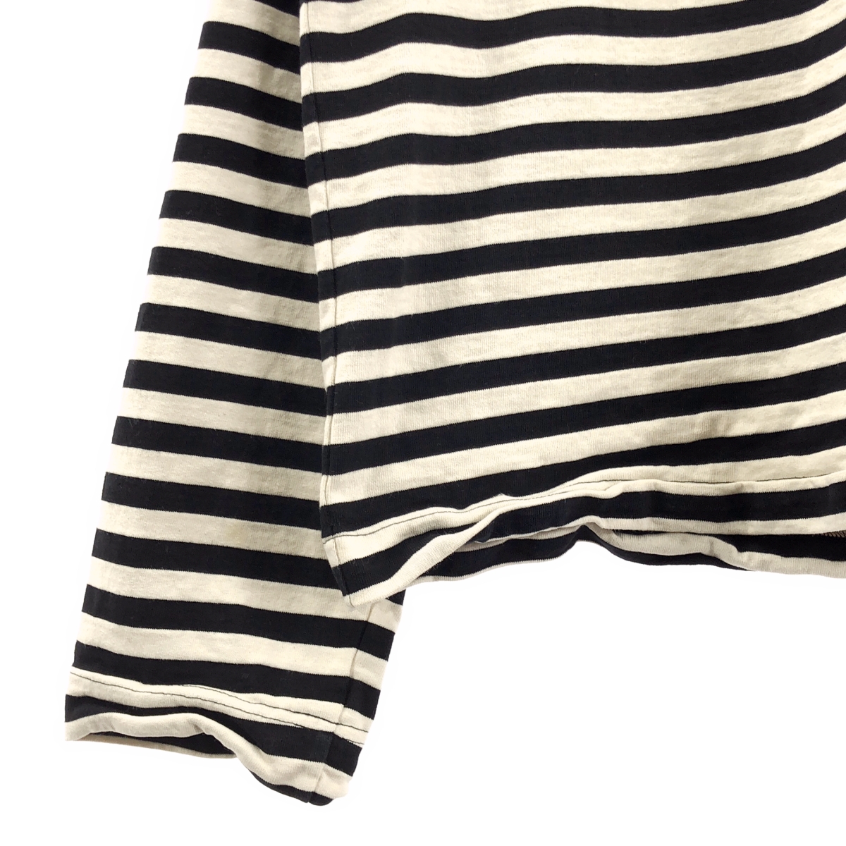 JUUN.J / ジュン・ジー コットン バックロゴ ボーダー クルーネック カットソー