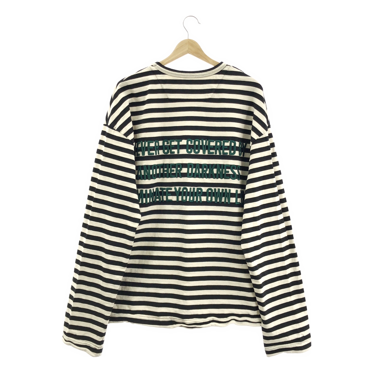 JUUN.J / ジュン・ジー コットン バックロゴ ボーダー クルーネック カットソー