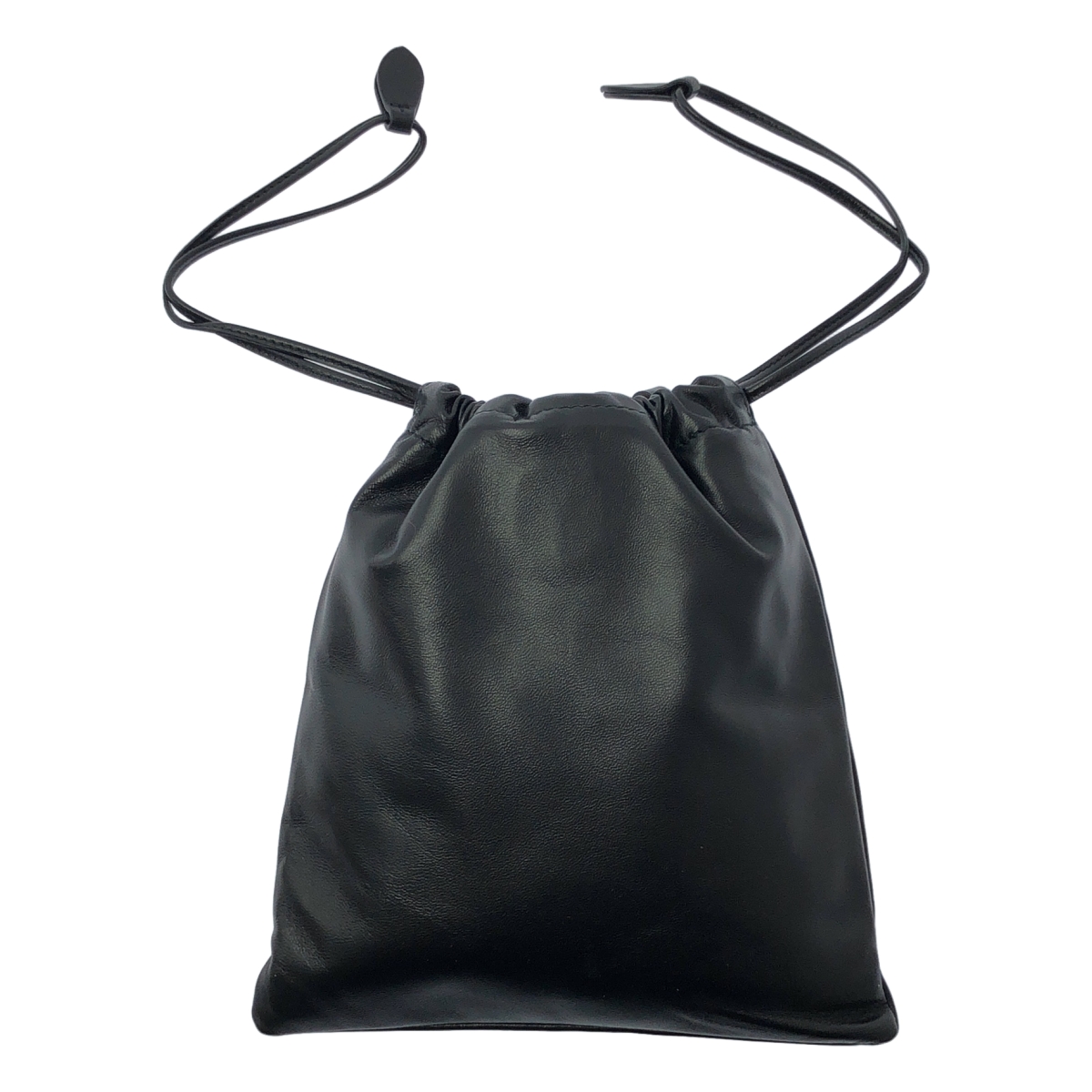 miu miu / ミュウミュウ nappa duchesse pouch / 5NG010 ナッパレザー ロゴ ドローストリング 巾着 ハンドバッグ ポーチ