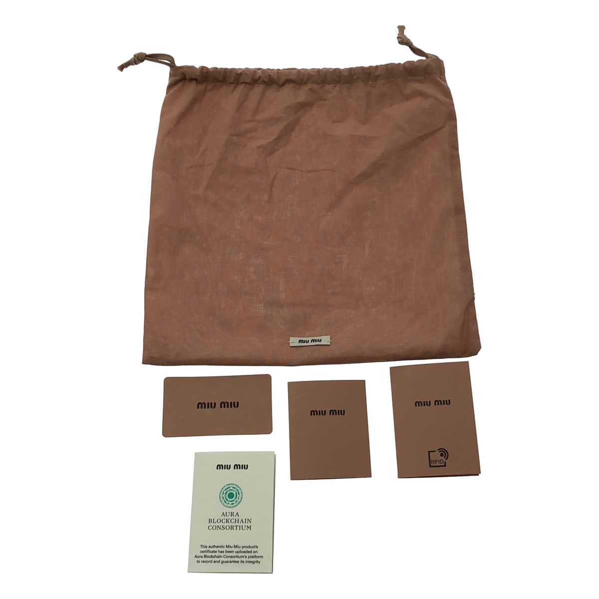 miu miu / ミュウミュウ nappa duchesse pouch / 5NG010 ナッパレザー ロゴ ドローストリング 巾着 ハンドバッグ ポーチ