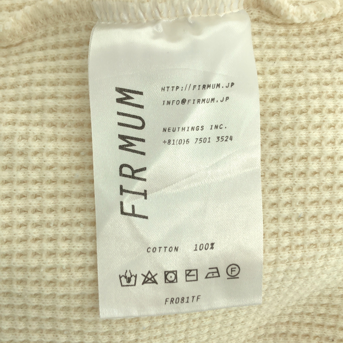 FIRMUM / フィルマム オーバーシルエット サーマル カットソー