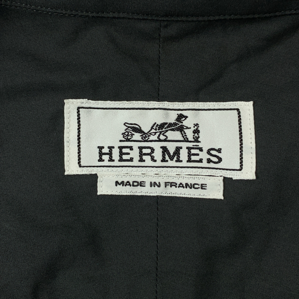HERMES / エルメス コットン タイカラー セリエボタン オーバーシルエット シャツ