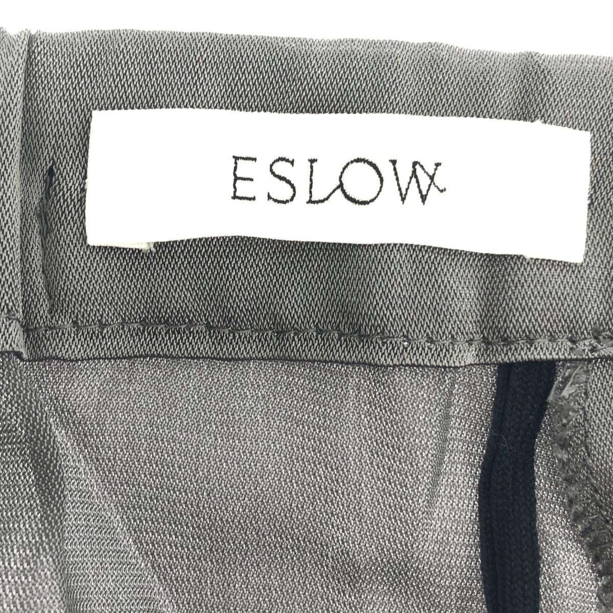 ESLOW / エスロー サテン レーヨン イージー ロングスカート