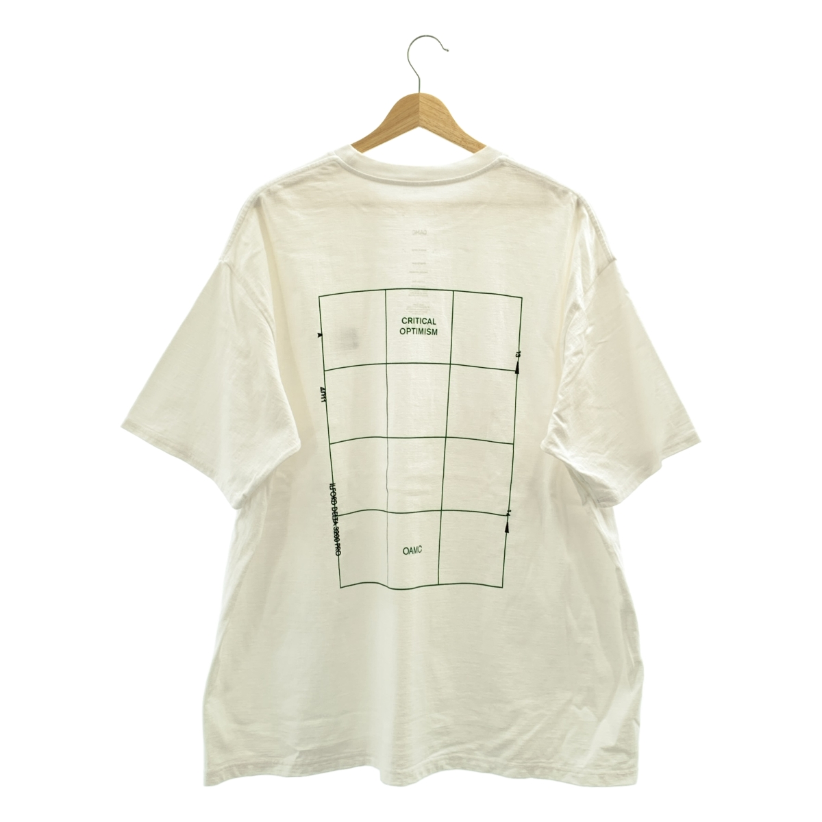 OAMC / オーエーエムシー × Graphpaper / グラフペーパー S/S Oversized Tee CRITICAL OPTIMISM 刺しゅう バックプリント オーバーサイズTシャツ
