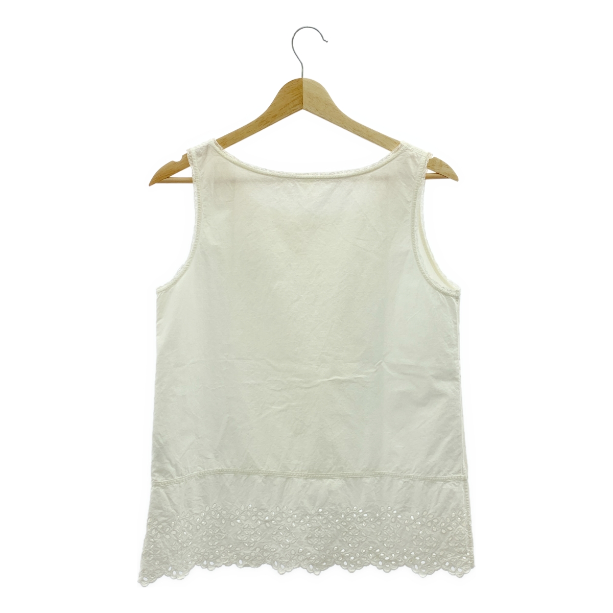 45r / フォーティファイブアール レース カットワーク刺しゅう プルオーバー ノースリーブブラウス