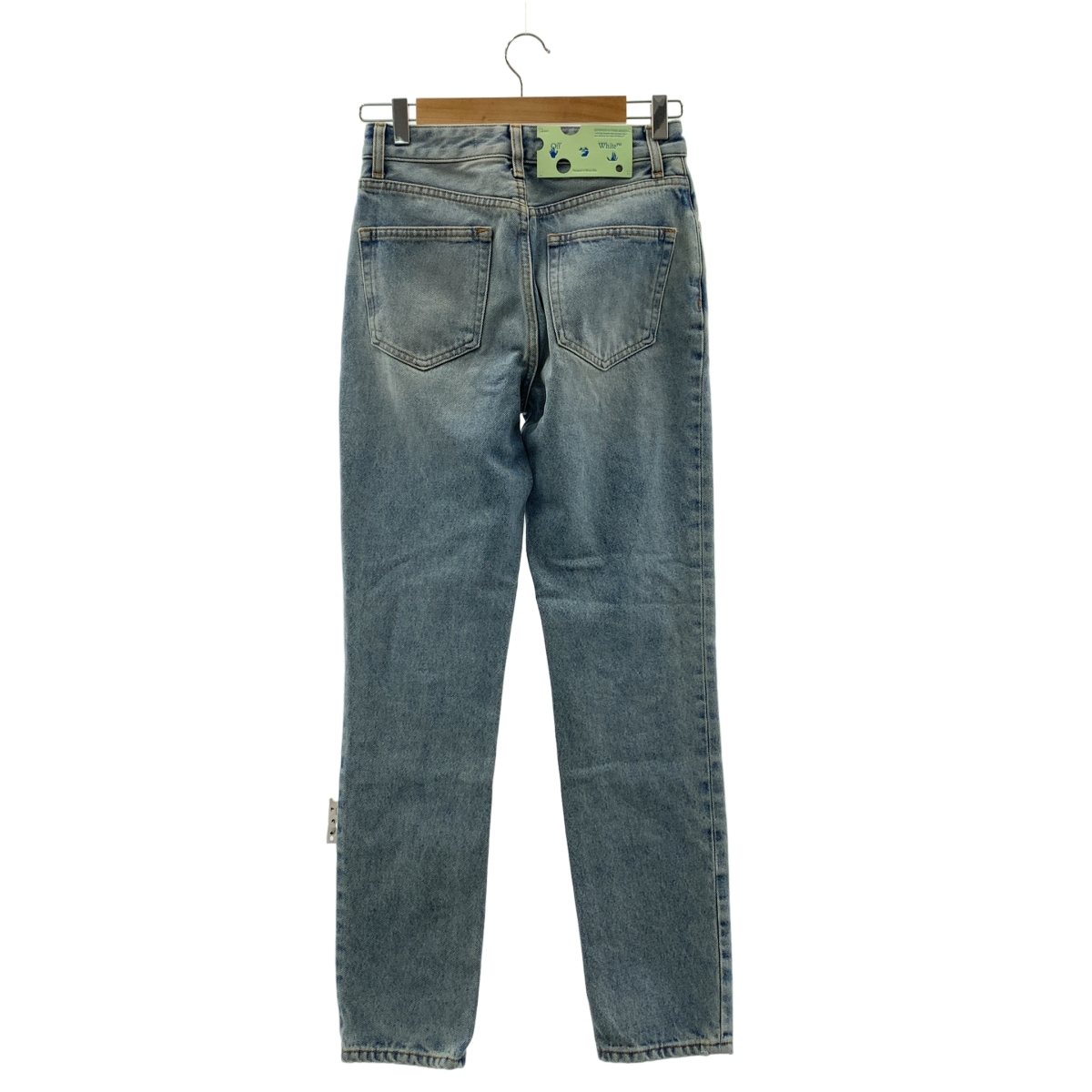 Off-White / オフホワイト フロントロゴ パッチ デニム テーパード パンツ