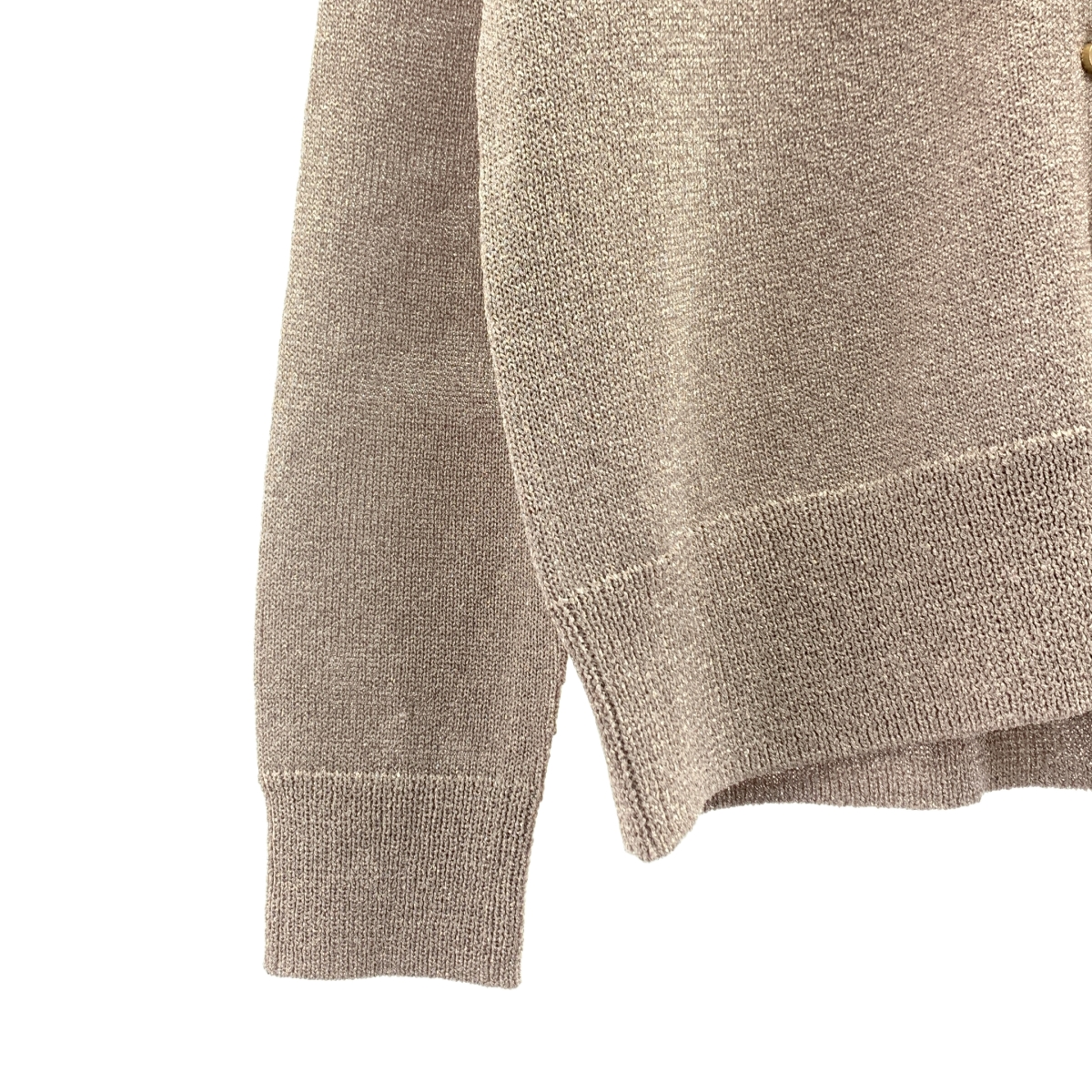 ebure / エブール ブライトラメリリヤーン Vネックカーディガン