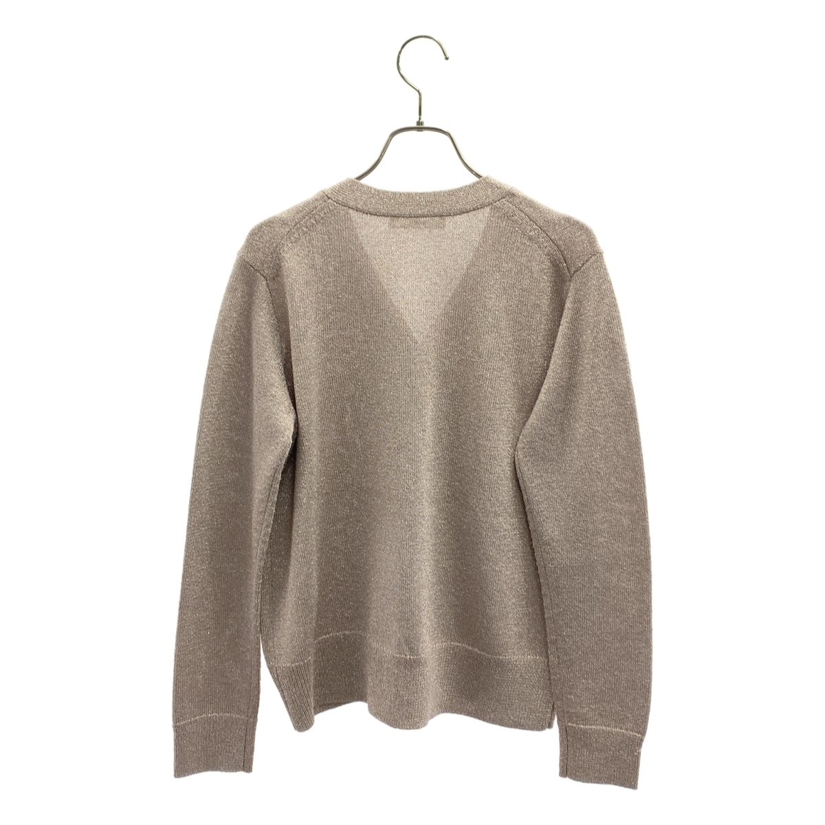 ebure / エブール ブライトラメリリヤーン Vネックカーディガン