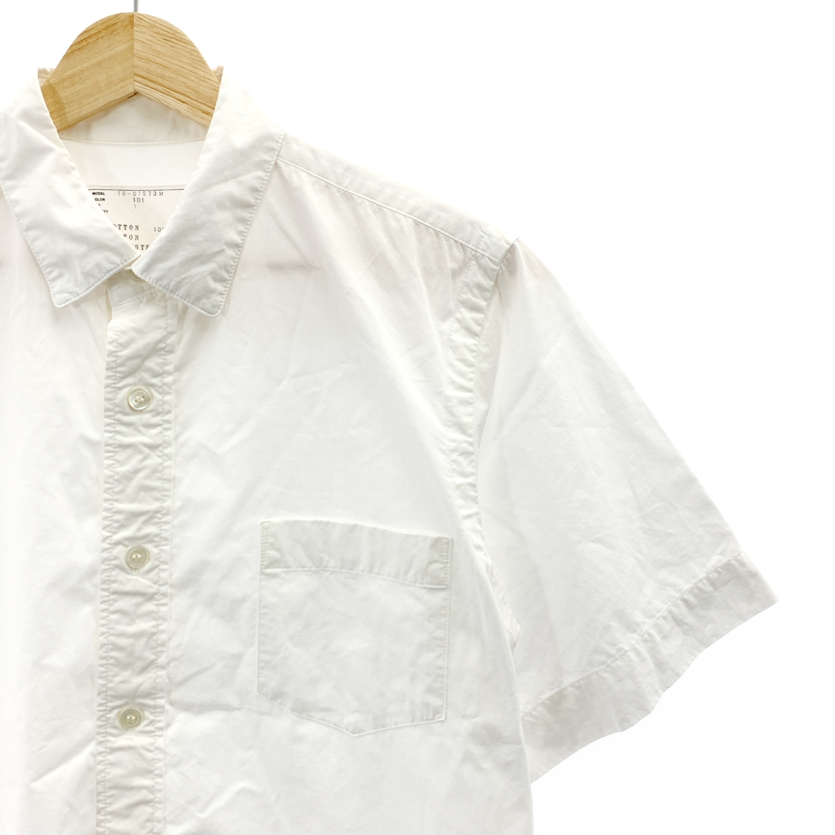 sacai / サカイ コットン リブ切替 ボタンダウン 半袖シャツ