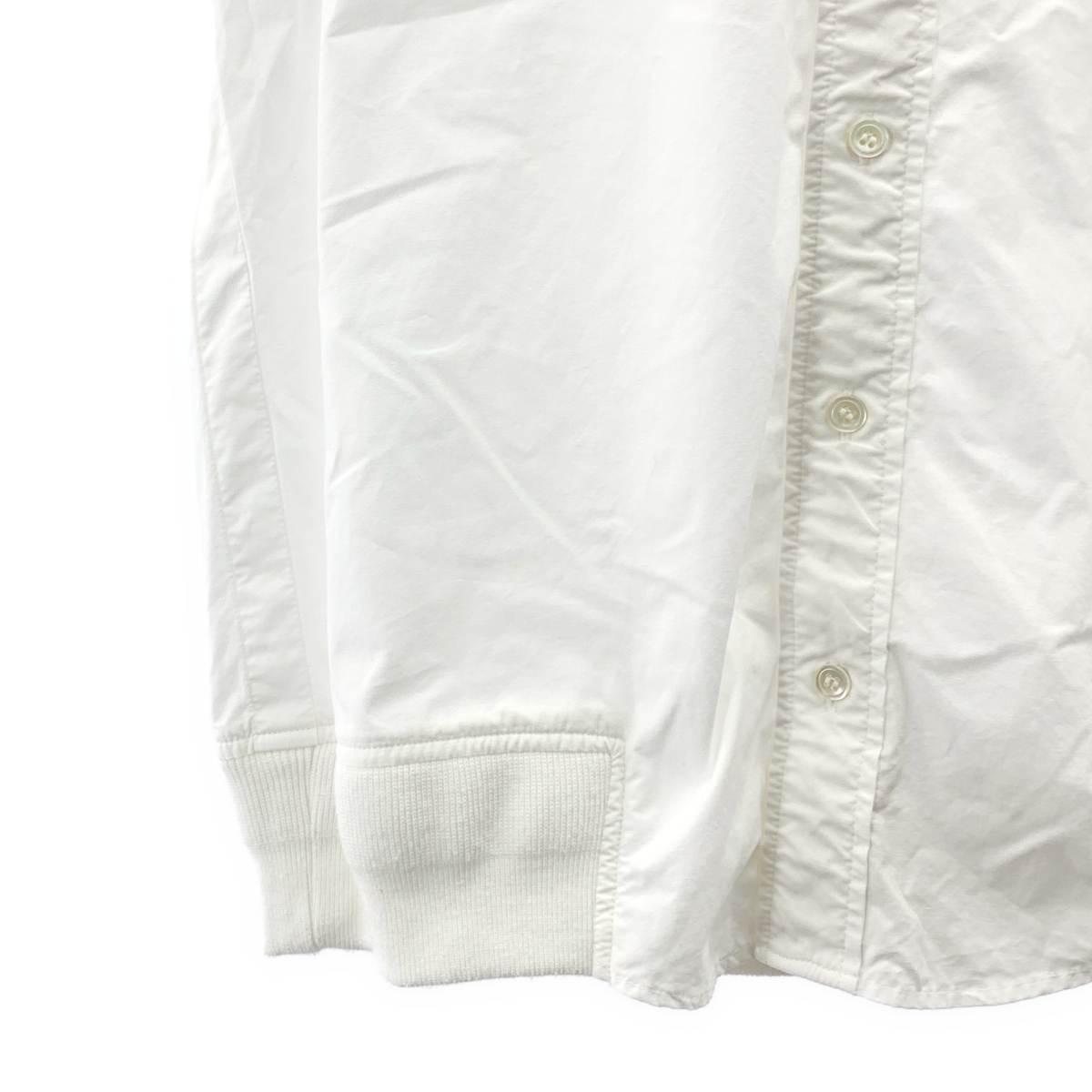 sacai / サカイ コットン リブ切替 ボタンダウン 半袖シャツ