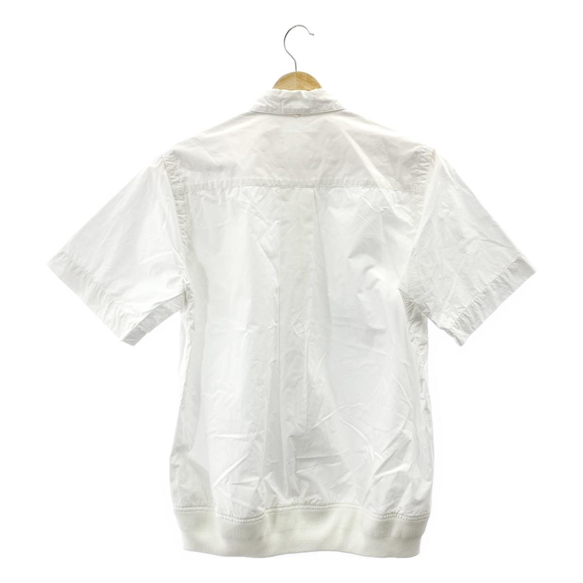 sacai / サカイ コットン リブ切替 ボタンダウン 半袖シャツ