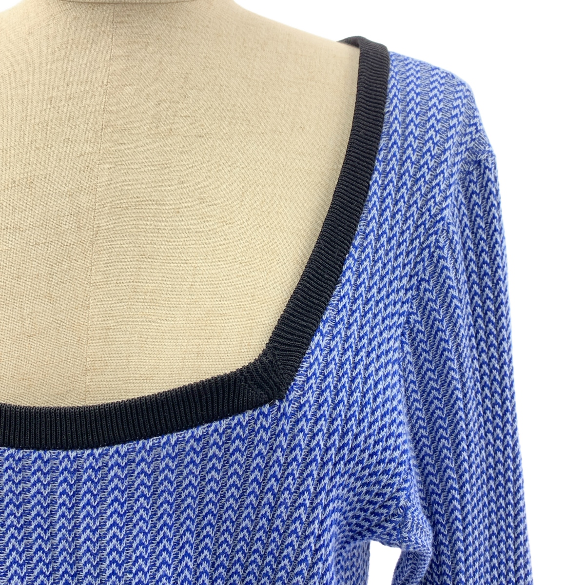 AKANE UTSUNOMIYA / アカネウツノミヤ スクエアネック ニット フレア ワンピース