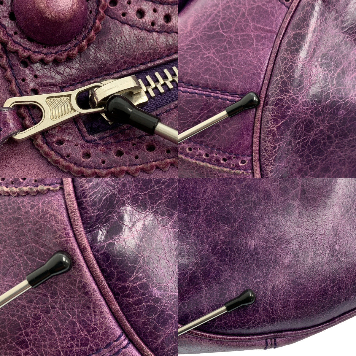 BALENCIAGA / バレンシアガ ジャイアント ポンポン 2Way 巾着 レザー ショルダーバッグ