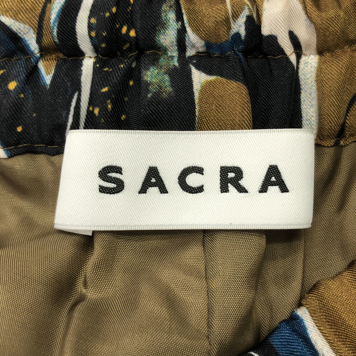 SACRA / サクラ 総柄 ドローストリング イージーパンツ