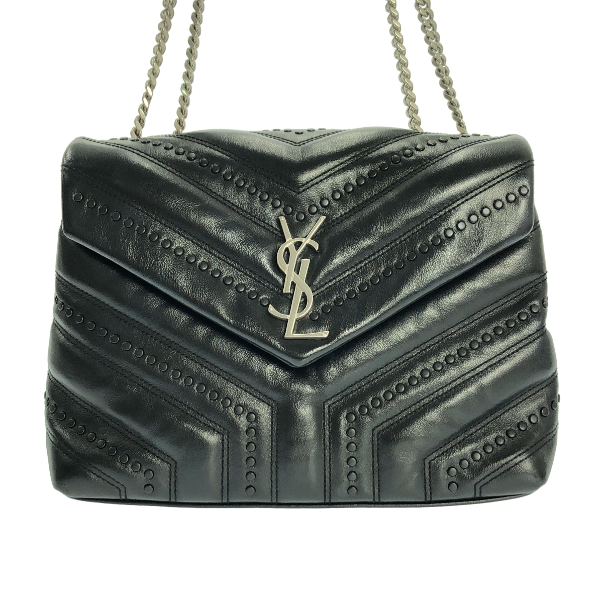 SAINT LAURENT PARIS / サンローランパリ Loulou ルル / スモール スタッズ チェーン ショルダー バッグ