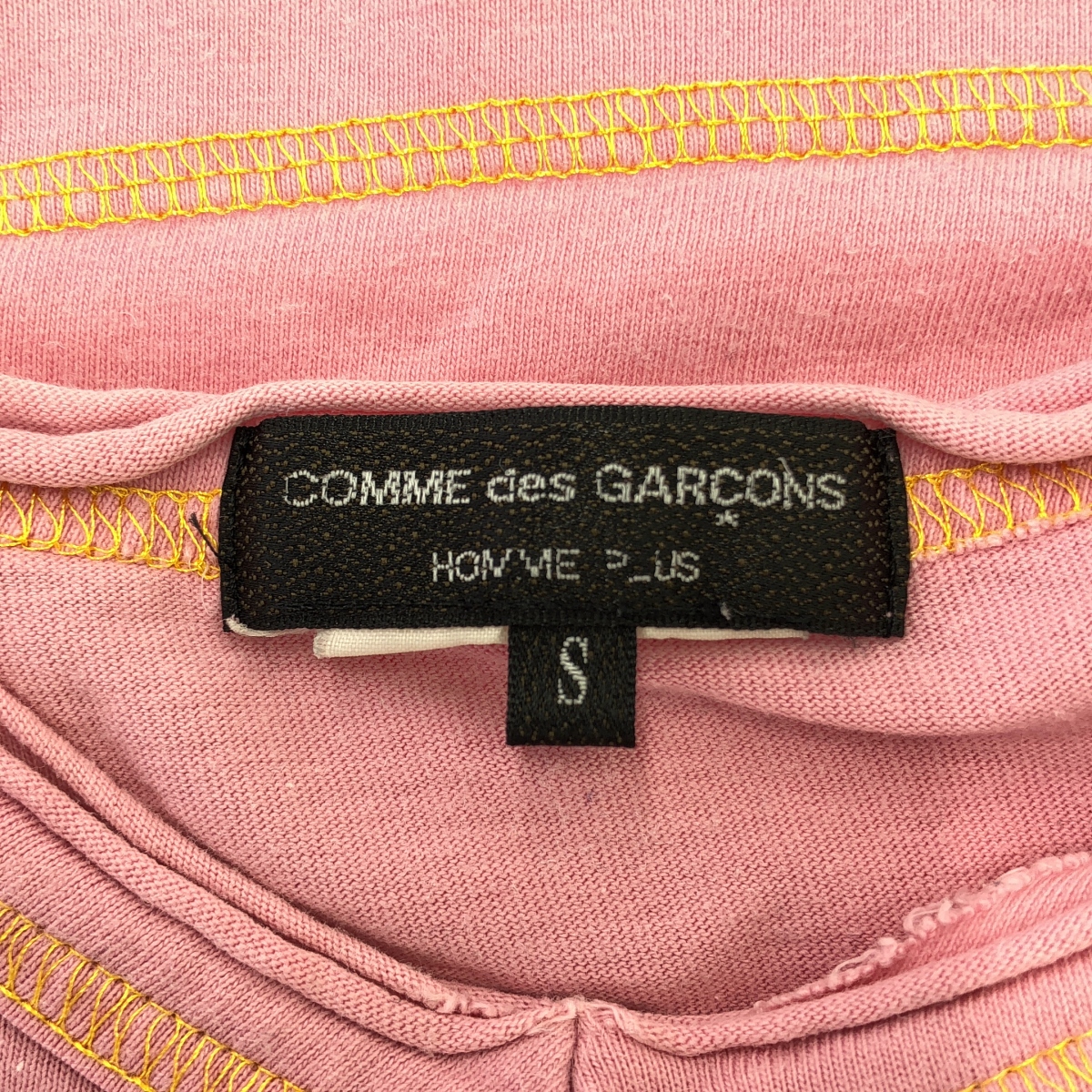 COMME des GARCONS HOMME PLUS / コムデギャルソンオムプリュス イエローステッチ Tシャツ カットソー