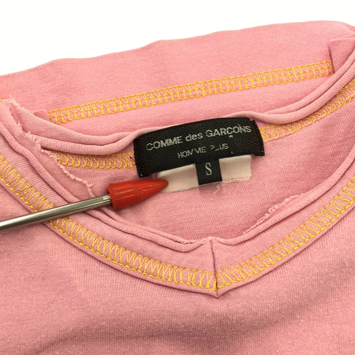 COMME des GARCONS HOMME PLUS / コムデギャルソンオムプリュス イエローステッチ Tシャツ カットソー