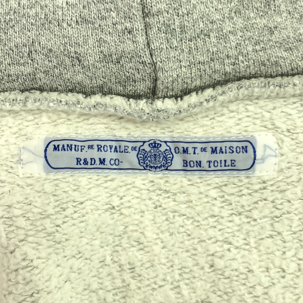 R & D.M.Co- / オールドマンズテーラー 裏起毛 スウェット ジップ パーカー