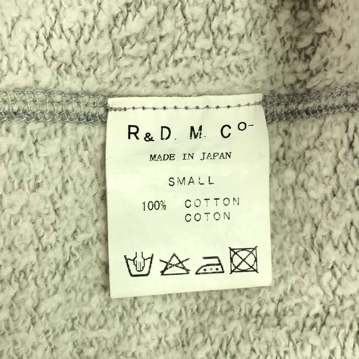 R & D.M.Co- / オールドマンズテーラー 裏起毛 スウェット ジップ パーカー