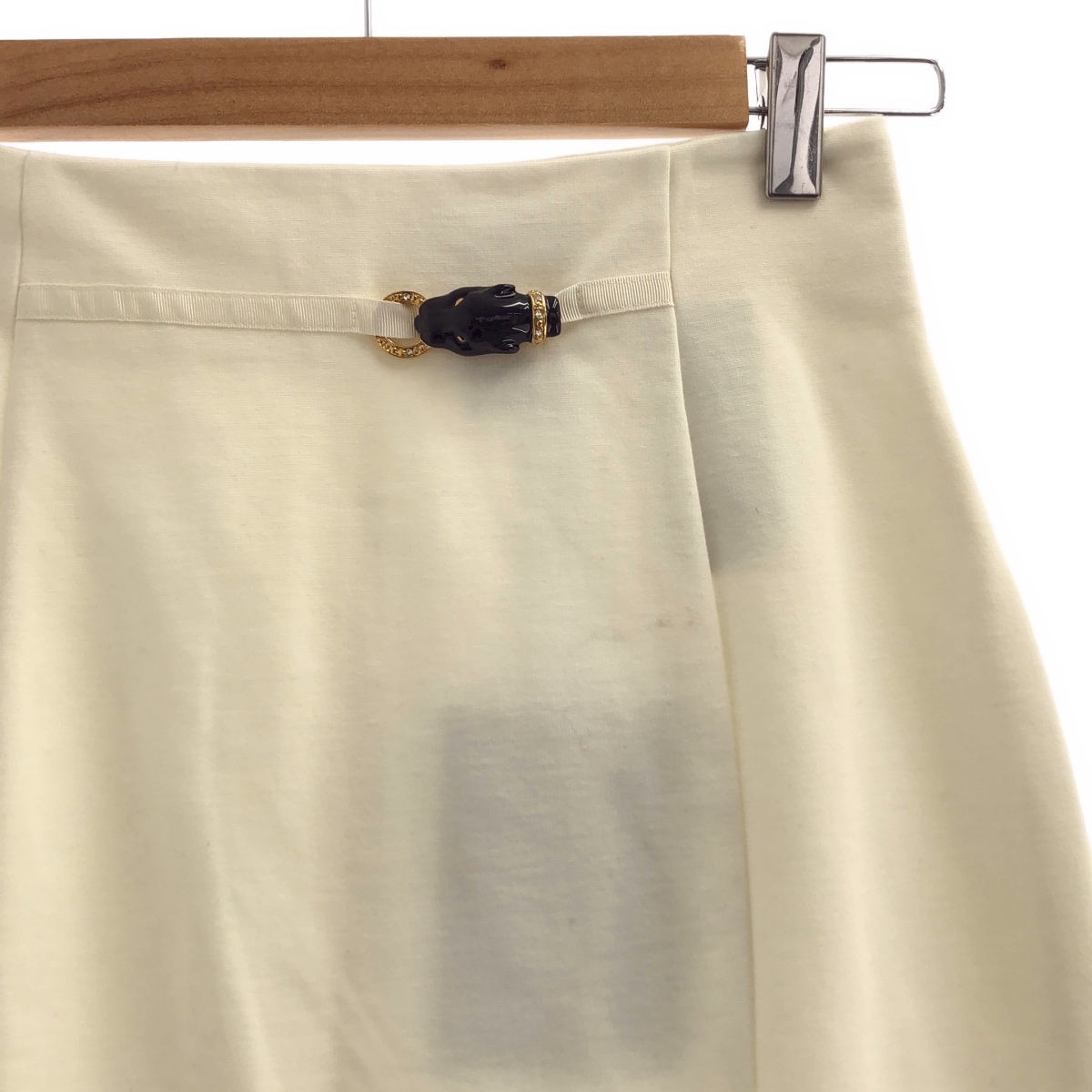 roberto cavalli / ロベルトカヴァリ タイガーヘッド ビジュー装飾 ストレッチ バックジップ スカート