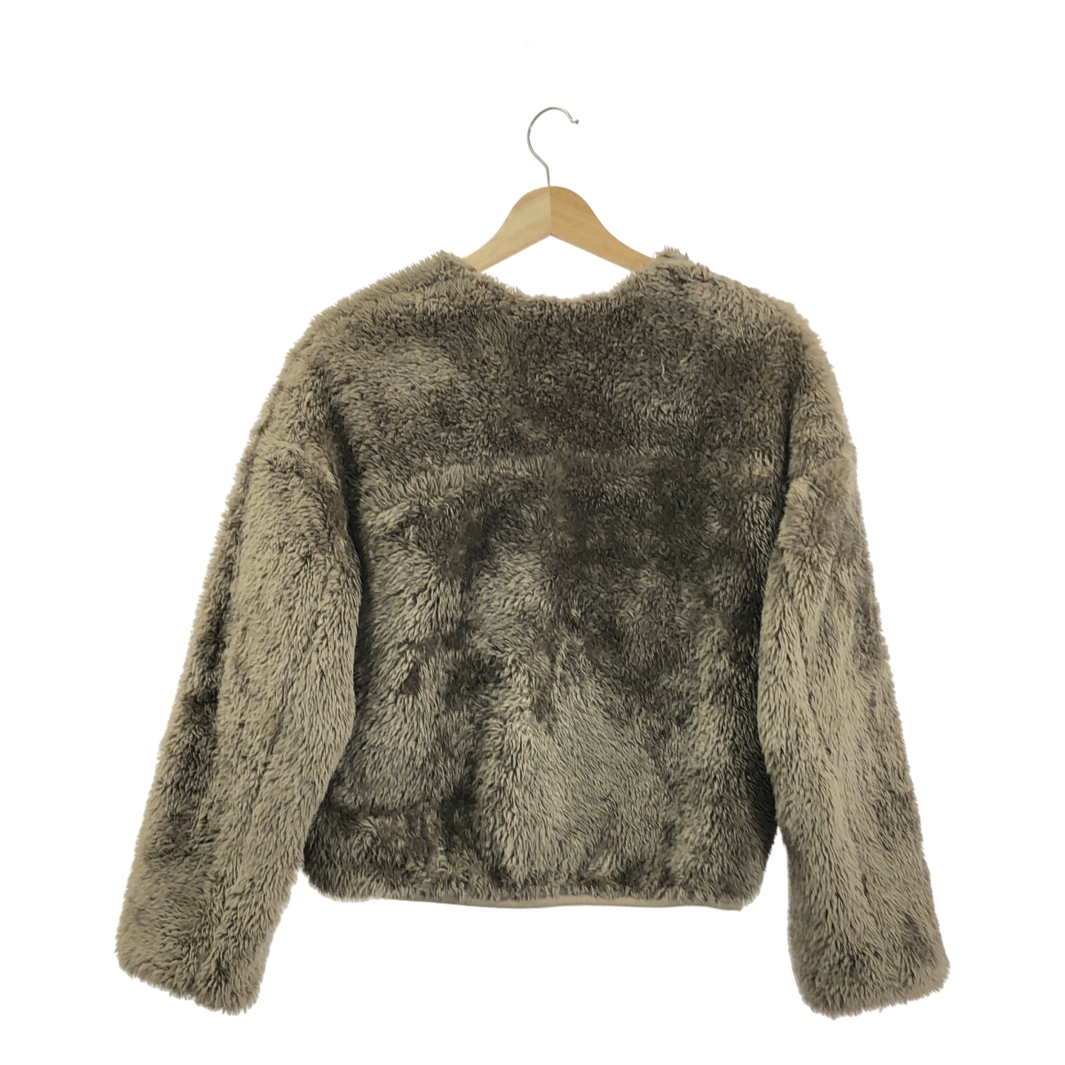 None / HERENCIA / ヘレンチア リバーシブル ボア ミリタリー ノーカラー ブルゾン ジャケット