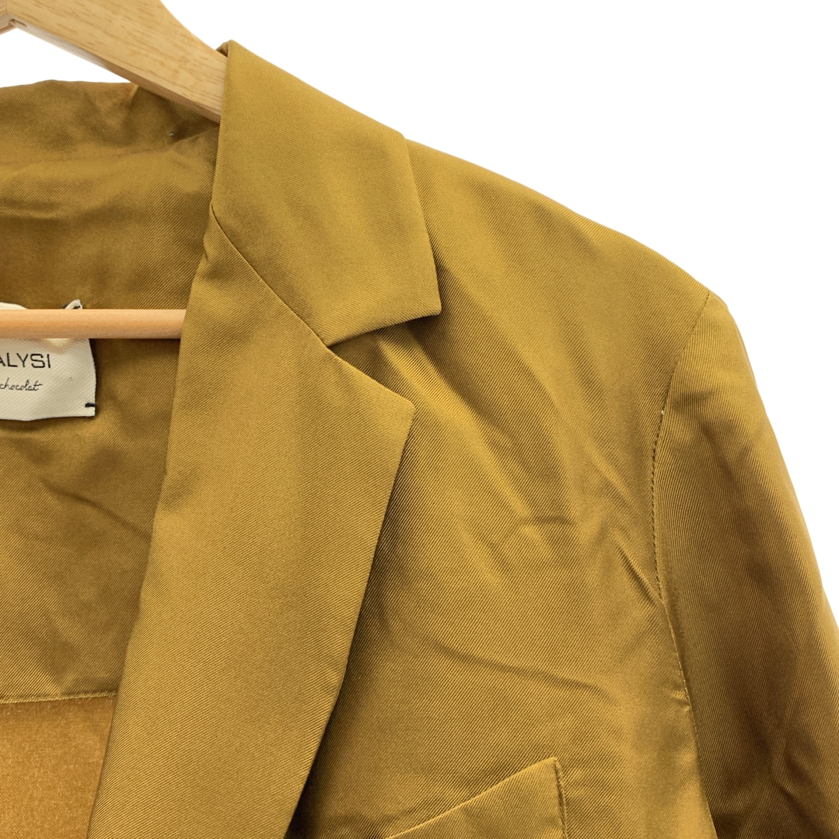 その他 silk 100％ / シルク 1B シングルブレスト テーラード オーバー ジャケット / インナーキャミソール