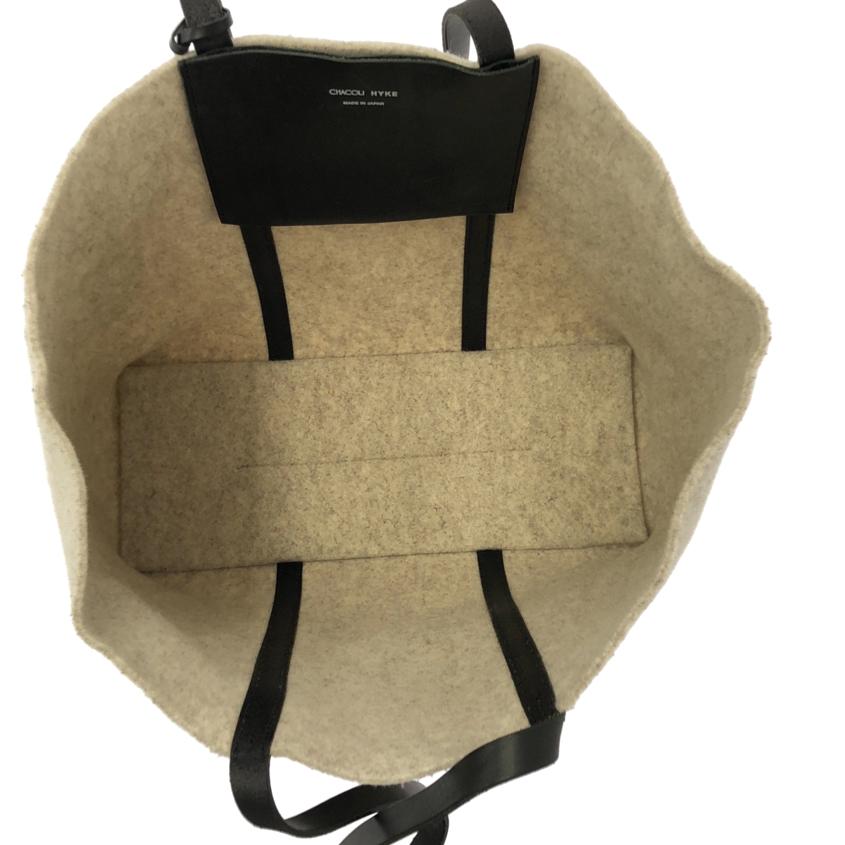 HYKE / ハイク CHACOLI レザー ウール トートバッグ
