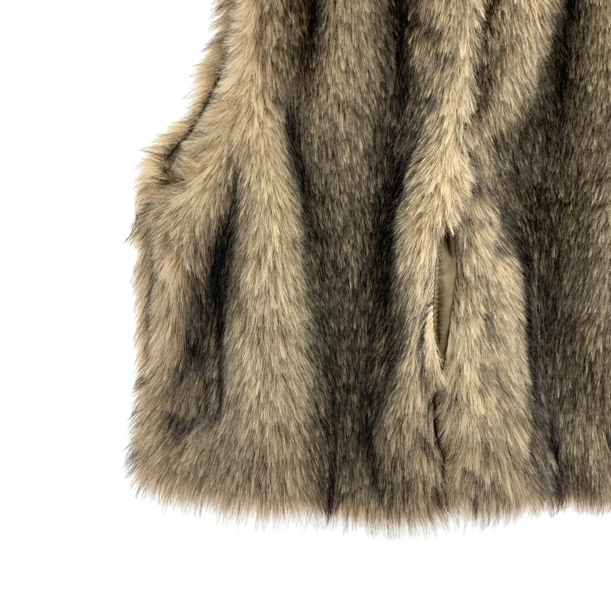 Curensology / カレンソロジー ボタンレス ファー ベスト